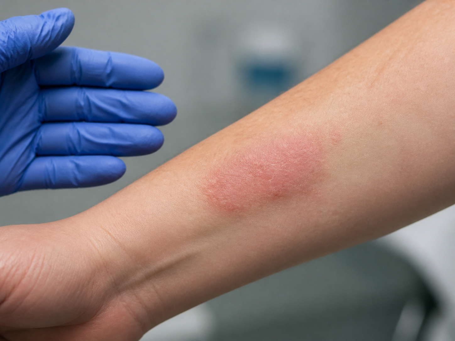 Clinical example of a burn-related wound