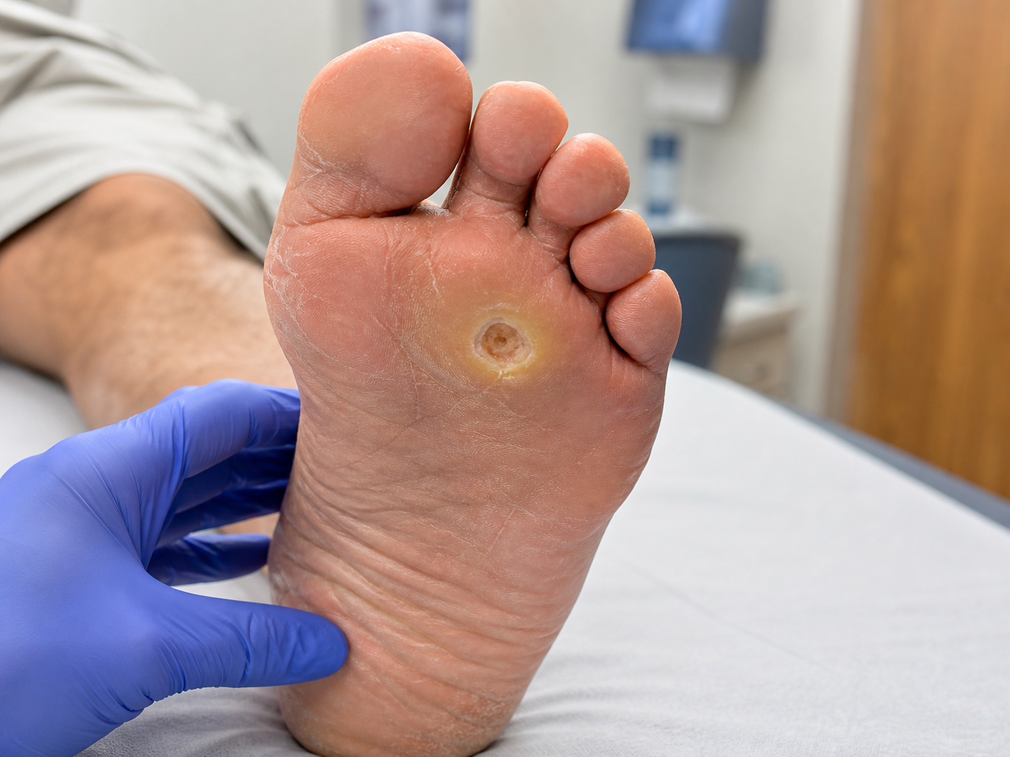 Clinical example of a diabetic foot ulcer